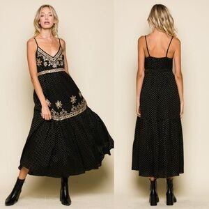 RAGA NURIA SLEEVELESS MAXI DRESS METALLIC NWT